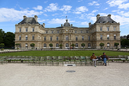 Paris, Luxembourg, Taman, Istana, Senat, Prancis