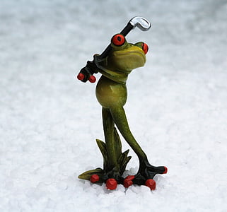 frog, golf, golf clubs, green frog, funny, cute, sporty