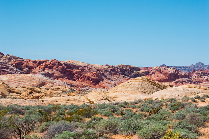 údolí ohně, Nevada, Národní park, poušť, údolí ohně, červené skály, krajina