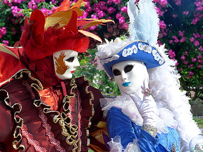 masky, Karneval v Benátkách, masky benátského, Benátky - Itálie, maska - převlek, kostým, benátský karneval