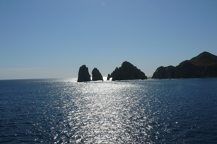 Cabo san lucas, Mexikó, óceán, víz, sziklák, tenger, rock