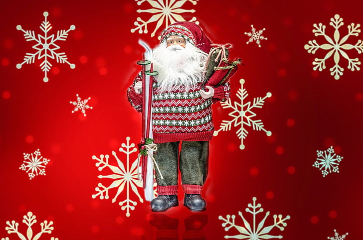 Santa, legetøj, jul, Claus, dukke, far, close-up