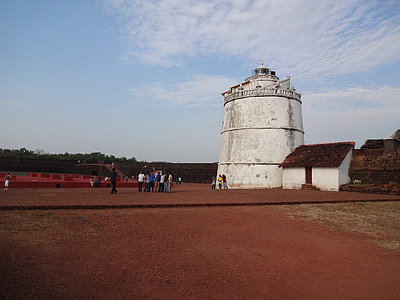 fort, tornet, Watch tower, Aguada, berömda, turism, befästning
