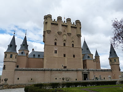 Alcazar, trdnjava, Segovia, Španija, staro mestno jedro, Kastilija, zgodovinsko