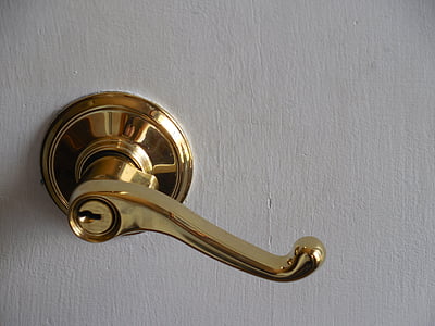 door, handle, metal, lock, entrance, home, wooden