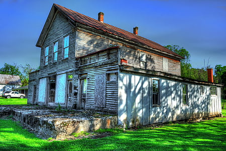 stary, budynek, Vintage, drewno, historyczne, Tennessee
