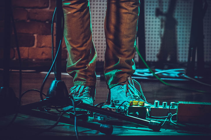 shoe, footwear, concert, effects, sound, electronic, cord