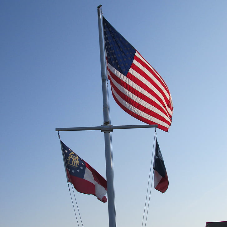 amerikanska flaggan, flagga, nautisk, Georgien, USA, symbol, patriotism