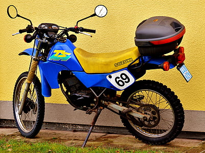 ciclomotor, Enduro, Suzuki, ts50xk, moto, vehicle, vehicle tot - terreny
