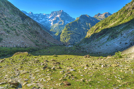 Alpes, Valgaudemar, montagne, neige, refuge, nature, à l’extérieur