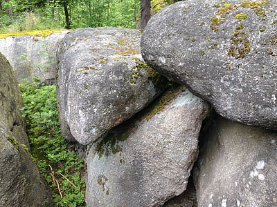 岩石, 巨, 迷宫, 石头, fichtelgebirge, 地层