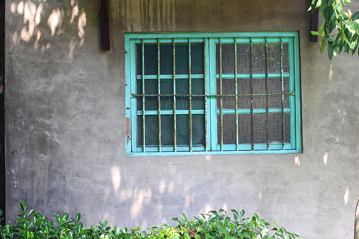 Ásia, Taiwan, a velha casa, janela, parede