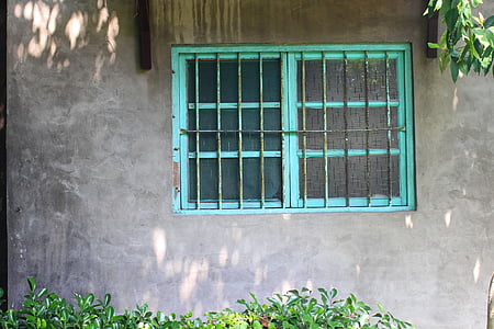 Asia, Taiwan, rumah tua, jendela, dinding