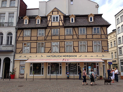 marktplaats, Schwerin, Mecklenburg-West-Pommeren, hoofdstad van de staat