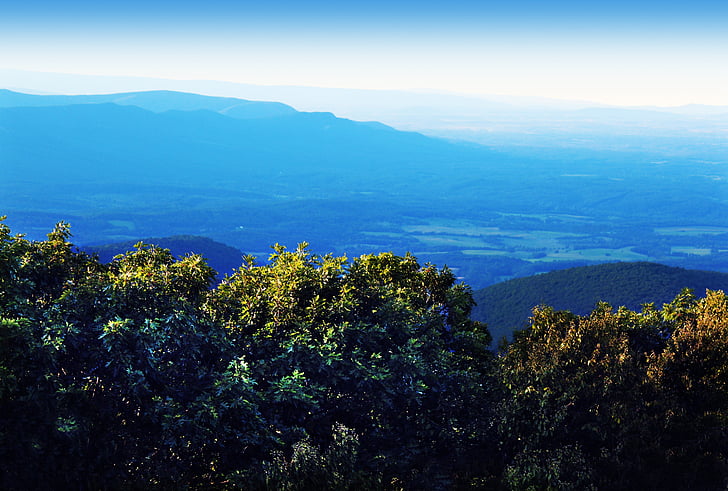 Shenandoah valley, Hora, vrchol, Virginia, obloha, Příroda, krajina
