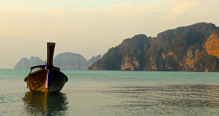 thailand, see, travel, boat