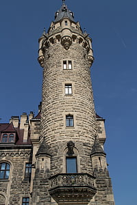 Castelo, Sabine, Silésia, moszna, arquitetura, Torre, lugar famoso