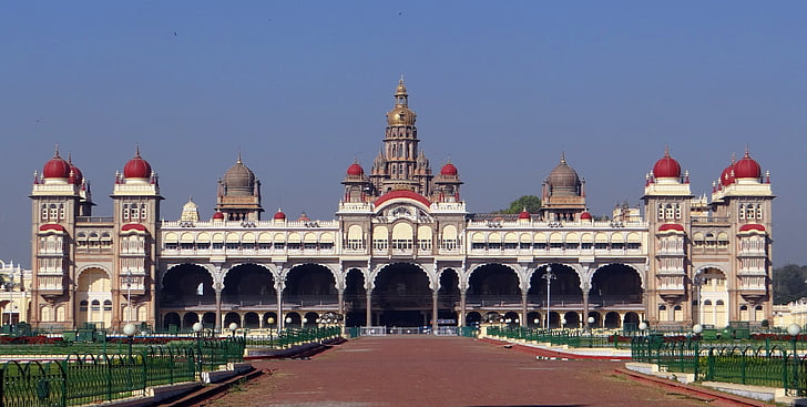 Mysore palace, Architektura, punkt orientacyjny, Struktura, historyczne, podróży, Indo-saracenic