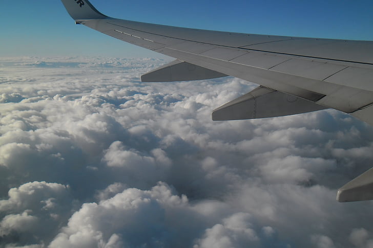 kone, lento, taivaat, pilvi, matka, lentoyhtiöiden, lentää airport
