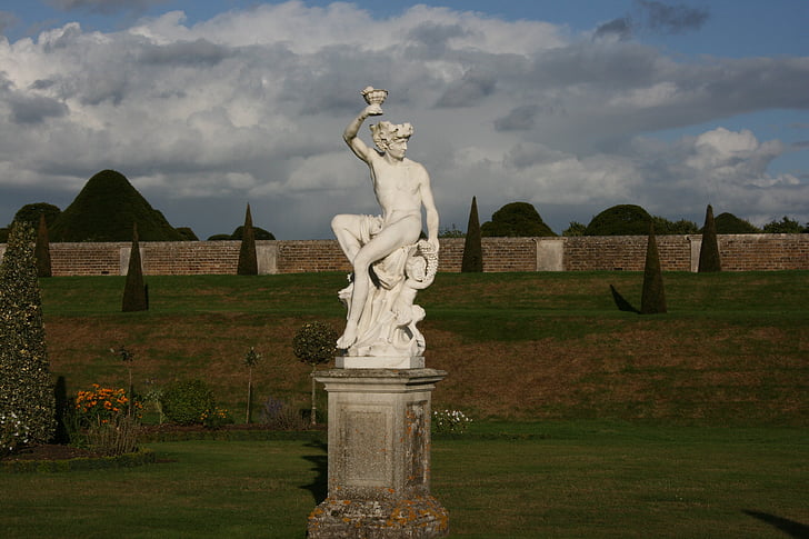 posąg, biały, ogród, piękno, sztuka, Rzeźba, Hampton court