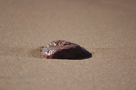 Sand, stranden, stenar, sten, småsten