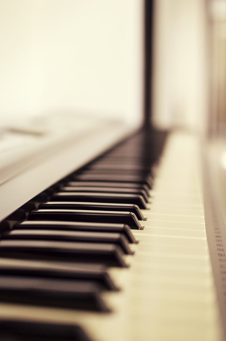 black, classic, close-up, instrument, ivory, keyboard, keys