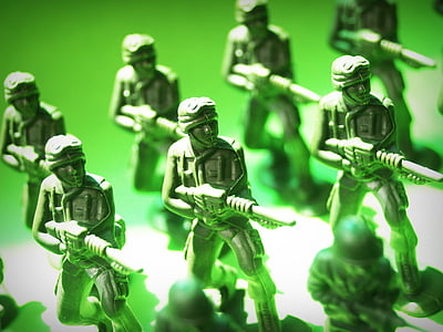 brinquedo, soldado, plástico, ação, guerra, verde, guarda