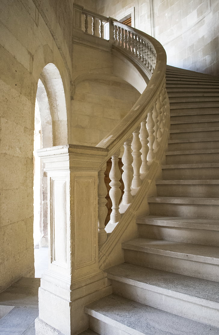 escada, Palácio, Carlos v, Alhambra, Granada, Andaluzia, arquitetura