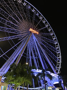 Бангкок, Пороми колесо, парк, ніч, свято, оглядове колесо, весело