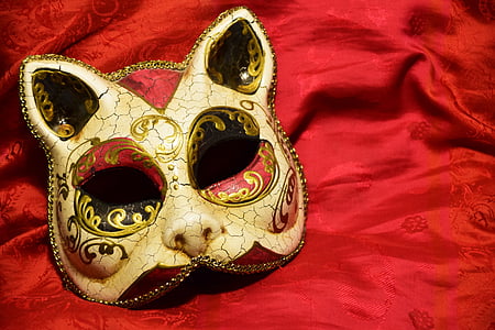 maska, kočka, Karneval, Barva, Škraboška kočka, Larva, larva kočky