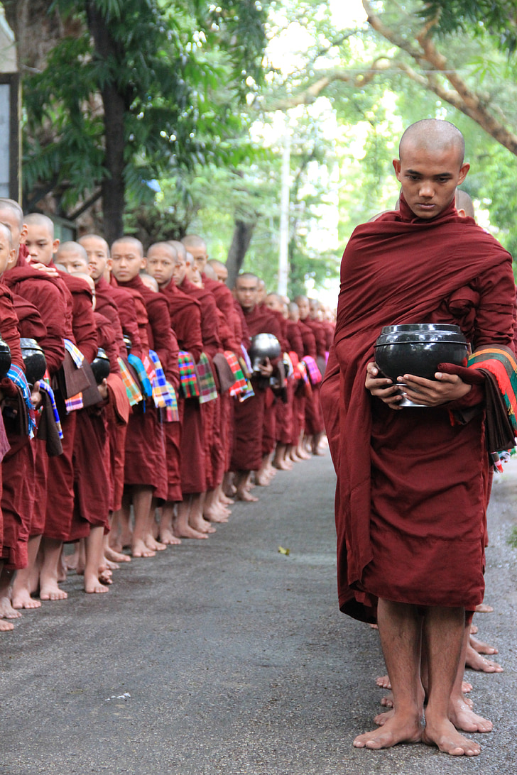 Myanmar, Mandalay, klooster, Boeddhistische, spiritualiteit, religie, Boeddha