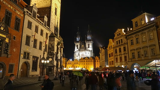 Prag, nat, gamle by, arv