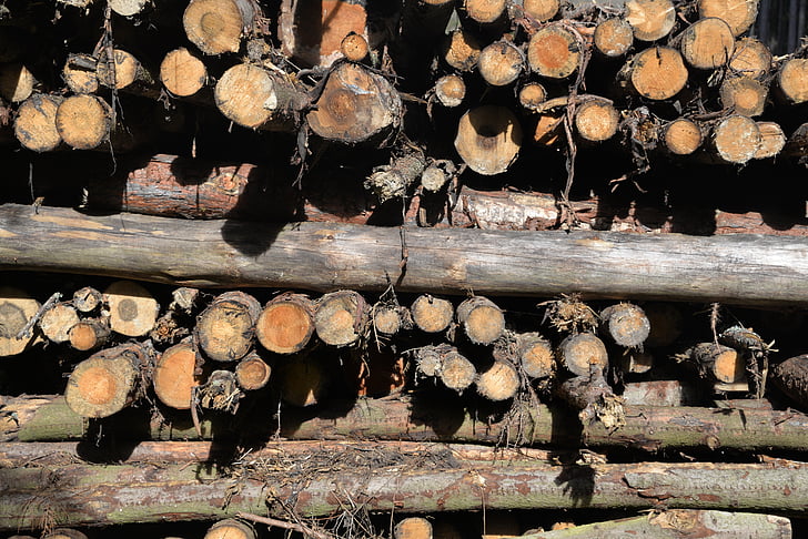 stos drewna, estetyczne, tło, rustykalne, drewno - materiał, drzewo, przemysłu drzewnego