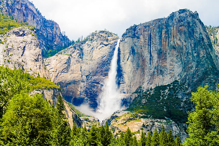 Yosemite, Val, berg, Californië, Park, nationale, natuur