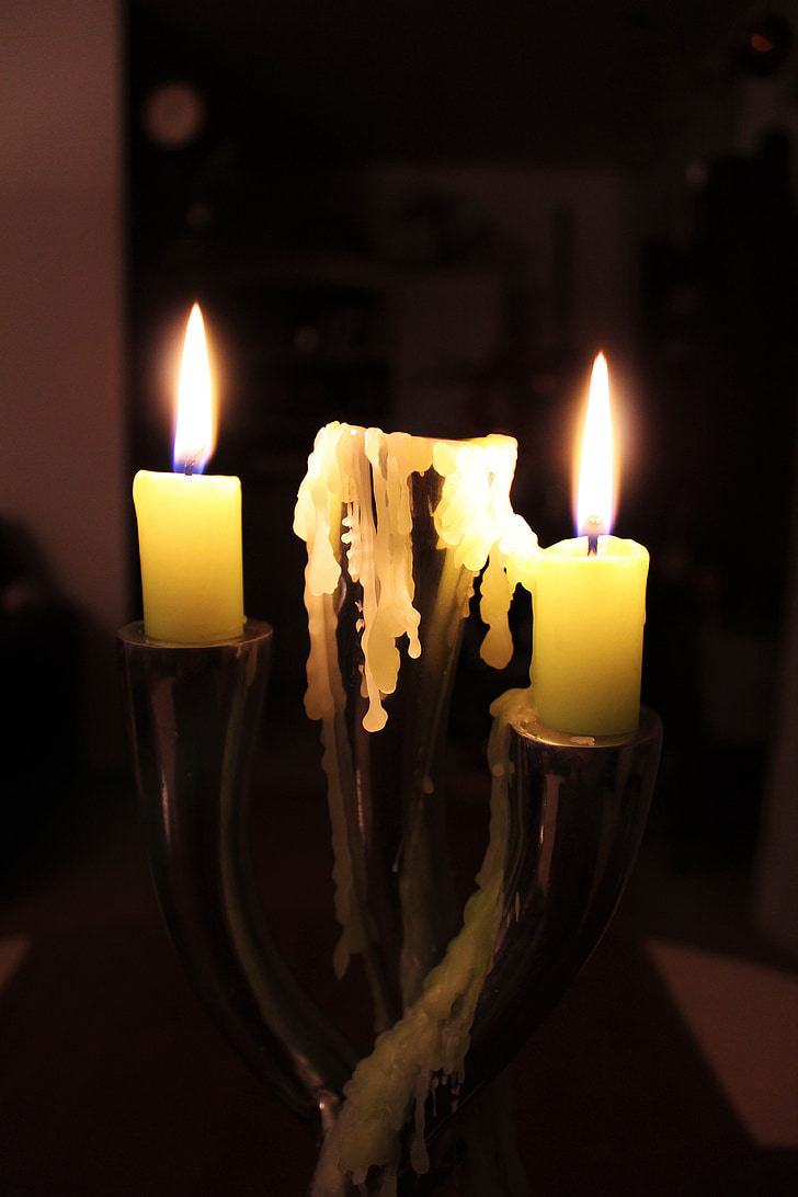 candle, flame, wax, nocturne, warm, green, money