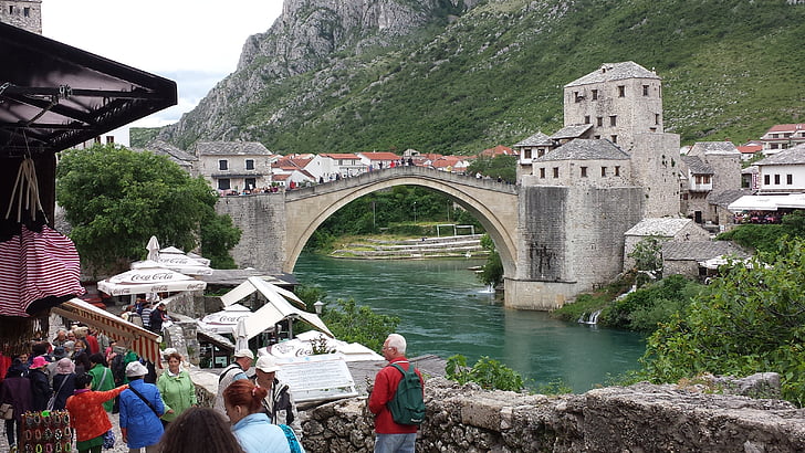 Mostar, Bosnie, pont, l’Europe, montagne, histoire, Tourisme