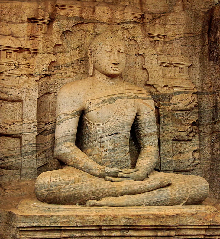 Sri lanka, Buddha, Sri, Lanka, staty, religion, granit