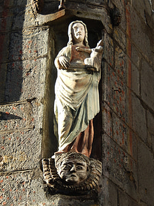 statue de, Église, sculpteur, Sainte