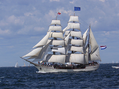 Europa, perahu layar, FS senator brockes, tiga-masted Museum, Belanda, Hull baja, dibangun pada tahun 1911