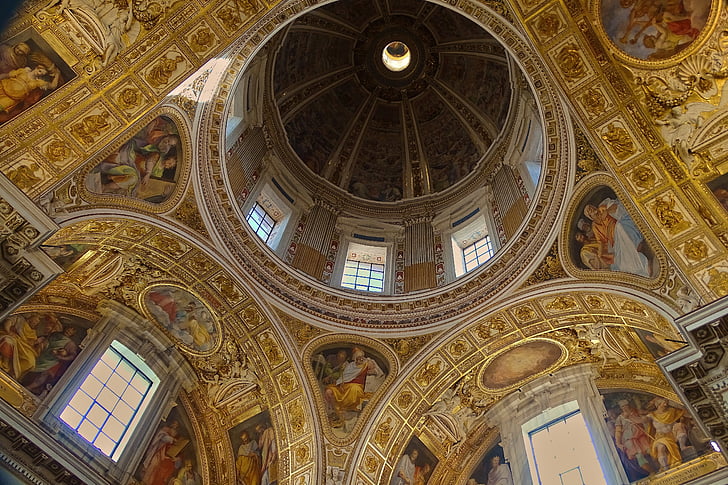Italië, Rome, Basilica di st maria maggiore, kerk, hemel, Steeple, Huis van aanbidding