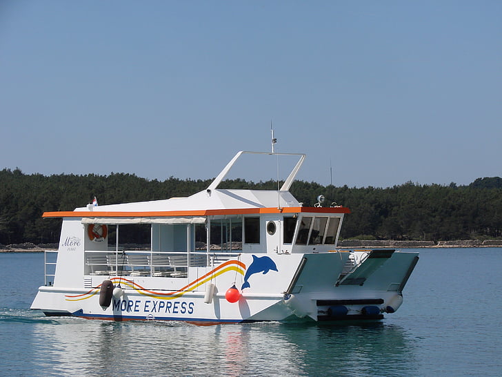 Ferry, more, Stredomorská, Chorvátsko, Dovolenka, vody, letné
