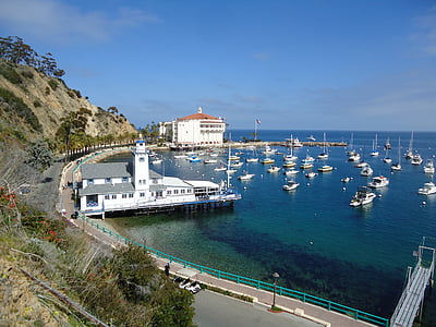 Catalina, Californië, Bay, zee, haven, nautische vaartuig, kustlijn