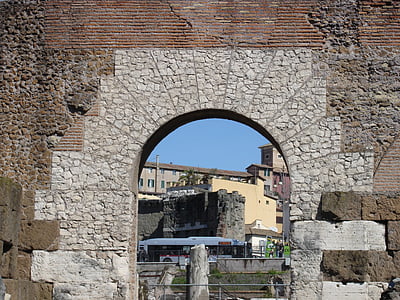 rome, arch, stone wall, wall, italy, architecture, history