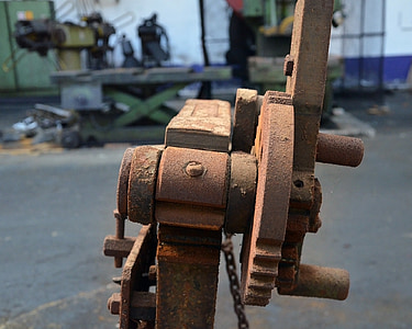 stroj, továreň, Rust, detail, Dusty