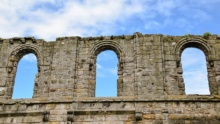 Skotlandia, St andrews, Katedral, dinding, busur jendela, lama, secara historis