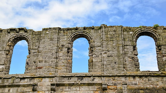 Skotlandia, St andrews, Katedral, dinding, busur jendela, lama, secara historis