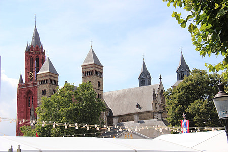 kyrkan, kyrktornet, tornet, Maastricht, Center, byggnad, arkitektur