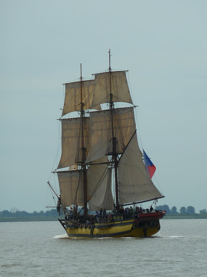 segel, fartyg, Bremerhaven, duk