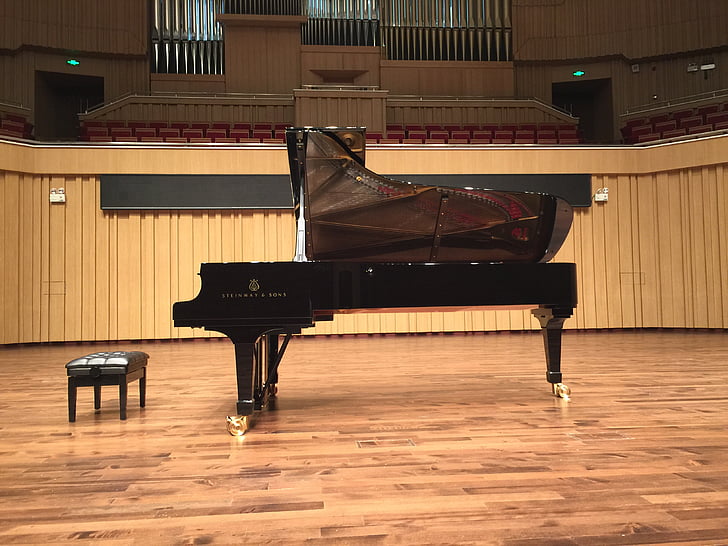 Чанша концертний зал, етап, Steinway фортепіано, фортепіано, музика, музичний інструмент, Класична музика