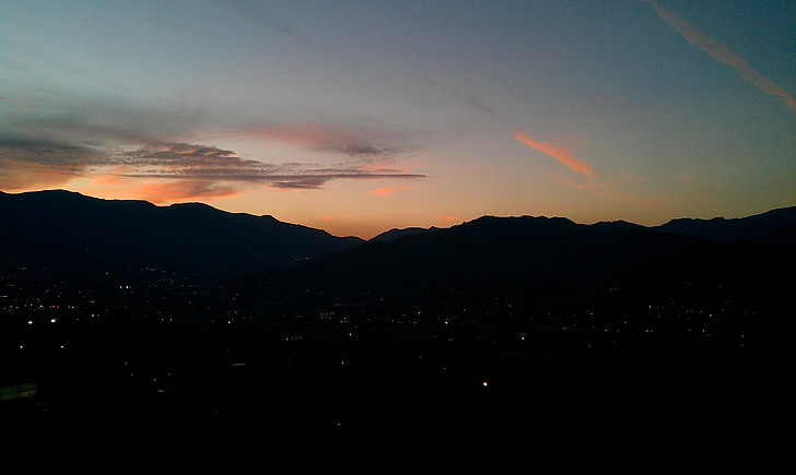 Medellín, Colômbia, Crepúsculo, céu, nuvens, ao ar livre, cênica